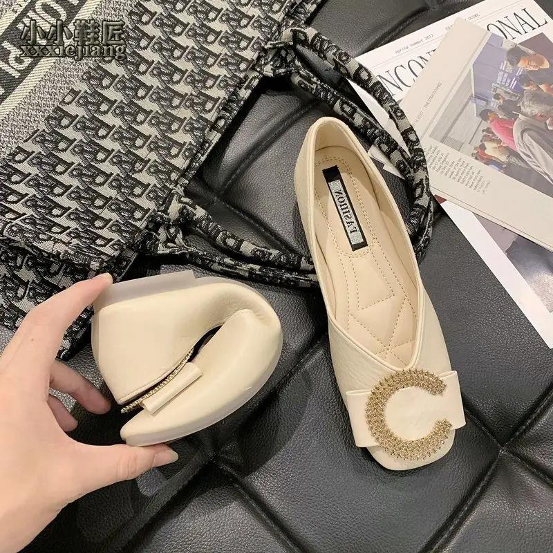 Woman Flats Kawaii Comfortable Cute With Bow Shoes For Women Hot Trendy And Low Price Vacation Korean Style Slip On Casual