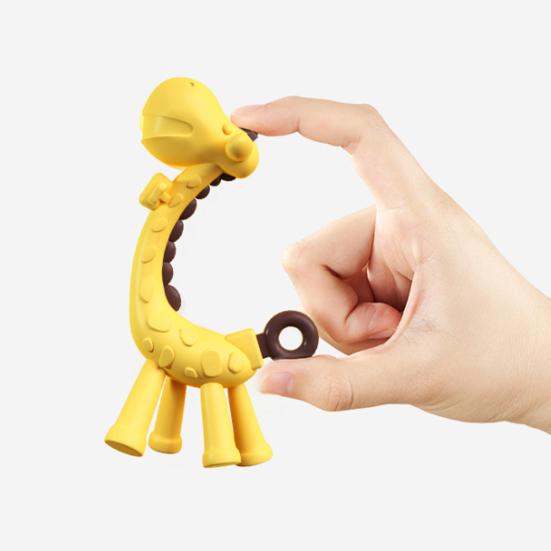 Baby Teether Toy Giraffe Teething for Infants, Food-Grade Silicone Chew Stick Gum Relief, Deciduous Teeth Eruption Relief BPA-Free 0-12