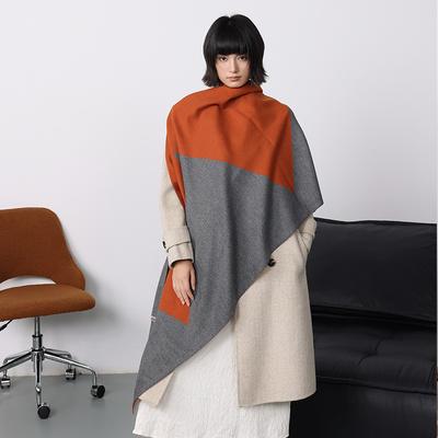 Sciarpa in Lana Cashmere Imitazione da Donna Autunno e Inverno Scialle Plaid di Alta Gamma Sciarpa Versatile Semplice con Frange Lotto