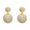Elegant Light Luxury Zircon Inlaid Ball Earrings for Women