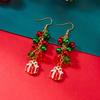Brincos Pendentes Assimétricos Tendência de Natal com Papai Noel, Boneco de Neve, Floco de Neve para Mulheres Brinco de Árvore de Natal Joias de Ano Novo