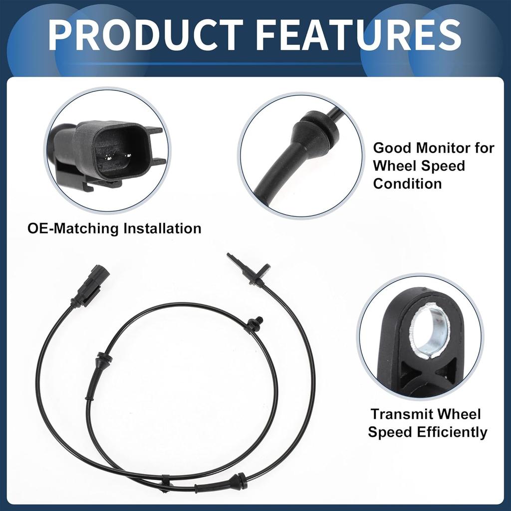 ABS Wheel Speed Sensor Front Left Right ABS Sensor Anti-Lock Braking System Sensor No.AE9Z2C204A for Ford Flex 2010-2012