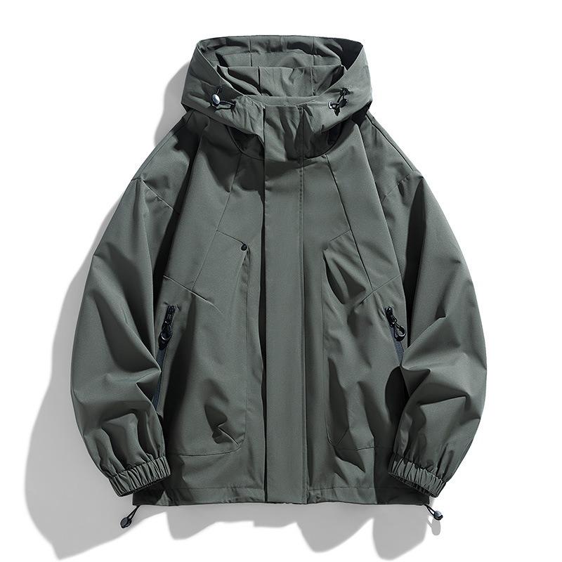 

Jacket Jacket Men s Spring Thin Windproof and Waterproof Casual Hooded Jacket S зелений
