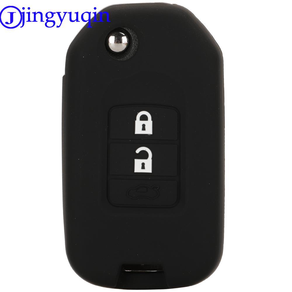Jingyuqin Capa Chave Remota de Carro silicone Para Honda FIT XRV VEZEL CITY JAZZ CIVIC HRV 2/3 Botões Capa Chave Dobrável Fob Upgrad