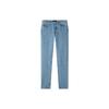 Mid-Rise Casual Tapered Jeans Unisex Bottoms Light-Blue COGEJ-M09047-IAB