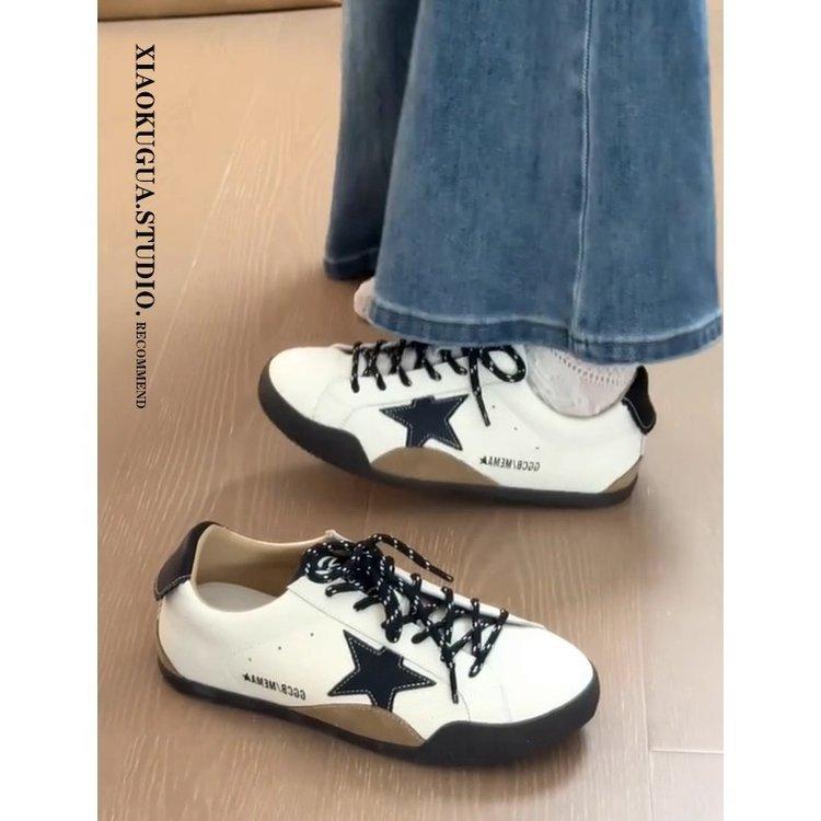 

Звездные маленькие белые туфли женские 2025 новая летняя мягкая подошва не устают ноги повседневные кеды универсальные морально-волевые тренировочные туфли спортивная обувь 35