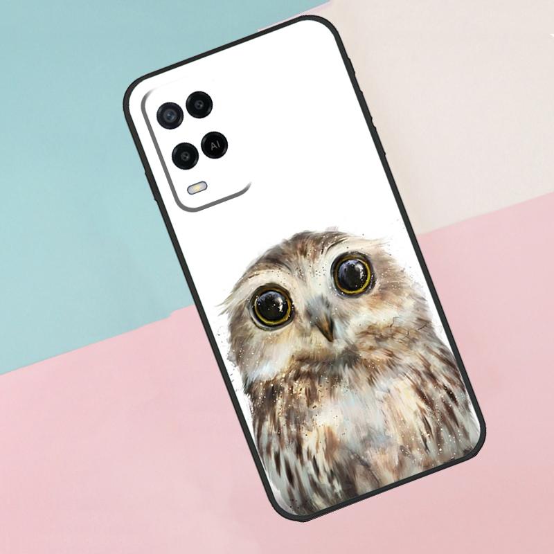 Owl Watercolor Animal For Oppo A17 A77 A60 A74 A94 A54 A18 A38 A58 A78 A98 A40 A80 A16 A76 A96 A15 A57S Phone Case