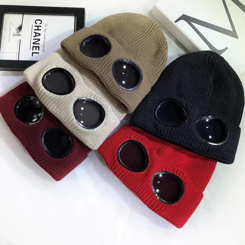 Unisex Windproof Goggles & Velvet-Lined Ski Hat – European/American Style Knit Warm Wool Hat