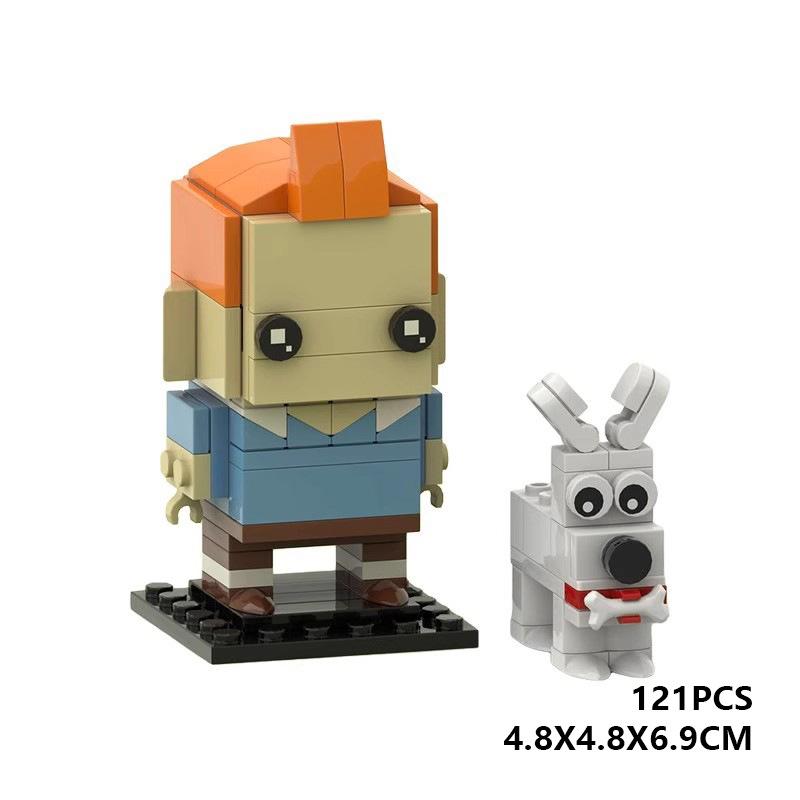 Building Block Compatible 113632 Puppies, Spliced Building Block Models, Surrounding Boys