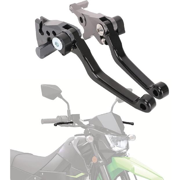 Motorrad Bremskupplungshebel Schwenkhebel Set Verstellbar CNC für KLX 300 KLX300 KLX300SM 20-24 KLX230 KLX230R KLX230SM 20-23 KLX125 10-16 KLX250