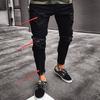 Jeans Men's New Black Ripped Stretch Zipper Men's Clothing Skinny Pants