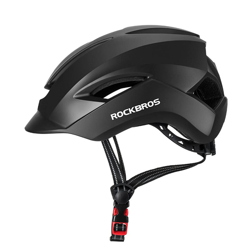 ROCKBROS Bicycle Helmet for Fits Head Circumferences Approximately Cycling Helmet for City Road Urban Adjustable and Black Adults, Lightweight,