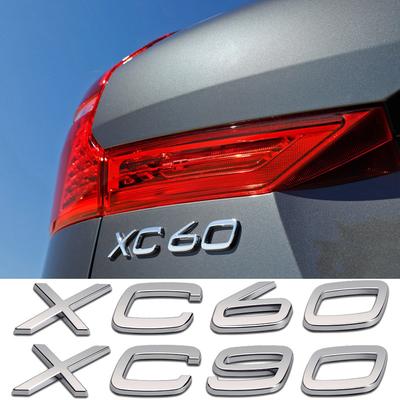 Pro Volvo XC60 XC90 Písmena na zadním kufru Nálepka s logem 3D ABS Odznak Ozdobný dekor Příslušenství Auto Ocas Slovo Typový štítek