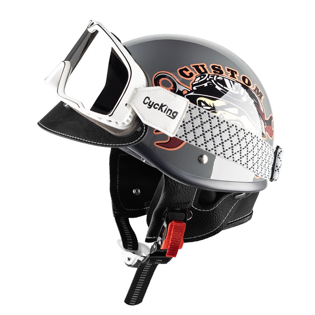 Cycking Japanese Vintage Half Helmet Open Motorcycle Helmet Scooter Skateboarding Unisex Common Muffler