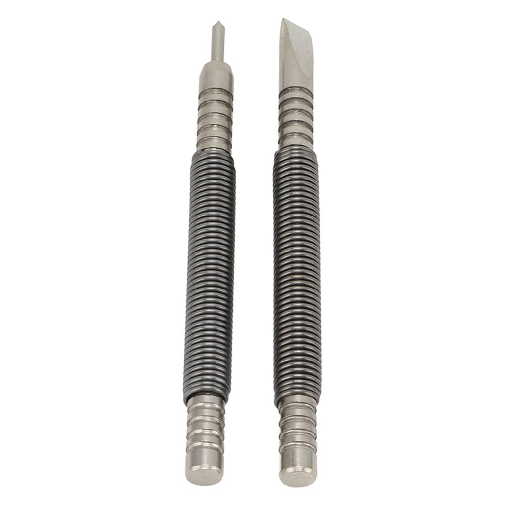 2 Pcs Nail Set Tool High Carbon Steel Double Ended Spring Nails Punch Tool Hammerless Nail Set Punch