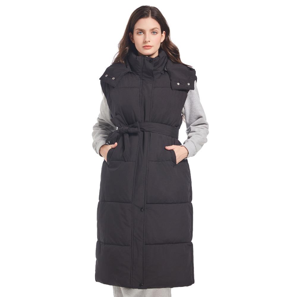 Women's Winter Down-Cotton Vest – Mid-Length Vest, Hooded Outerwear Vest and Outer-Wear Padded Vest