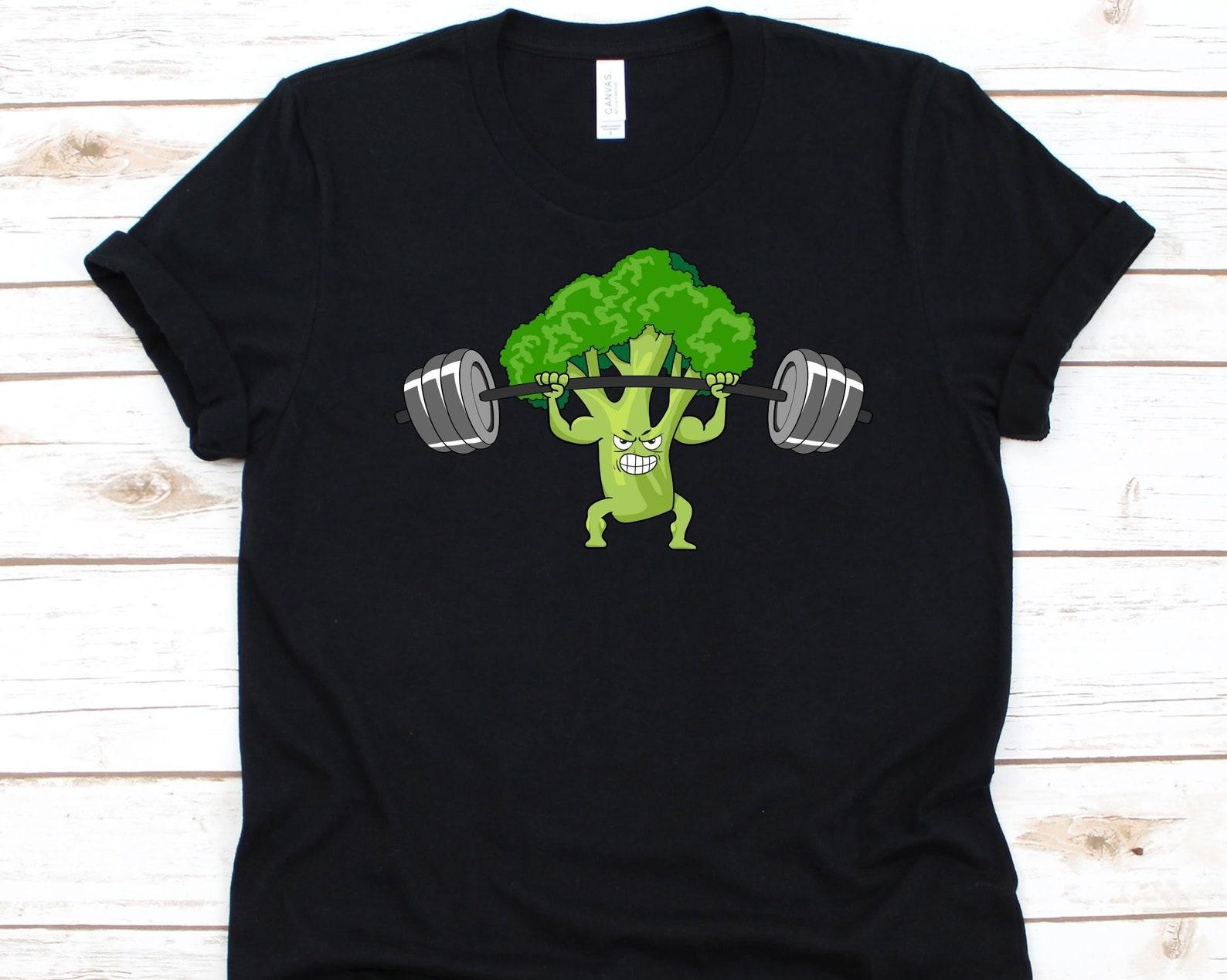 Weight Lifting Broccoli Shirt, Low-Carb Diet Gift, Ketogenic Diet, Keto Diet Graphic, Keto Shirt, Cute Broccoli Design, Weight Loss Diet L