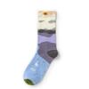 French Retro Abstract Oil Painting Mid-Calf Socks - Trendy Autumn/Winter High-Top Creative Combed Cotton for Women