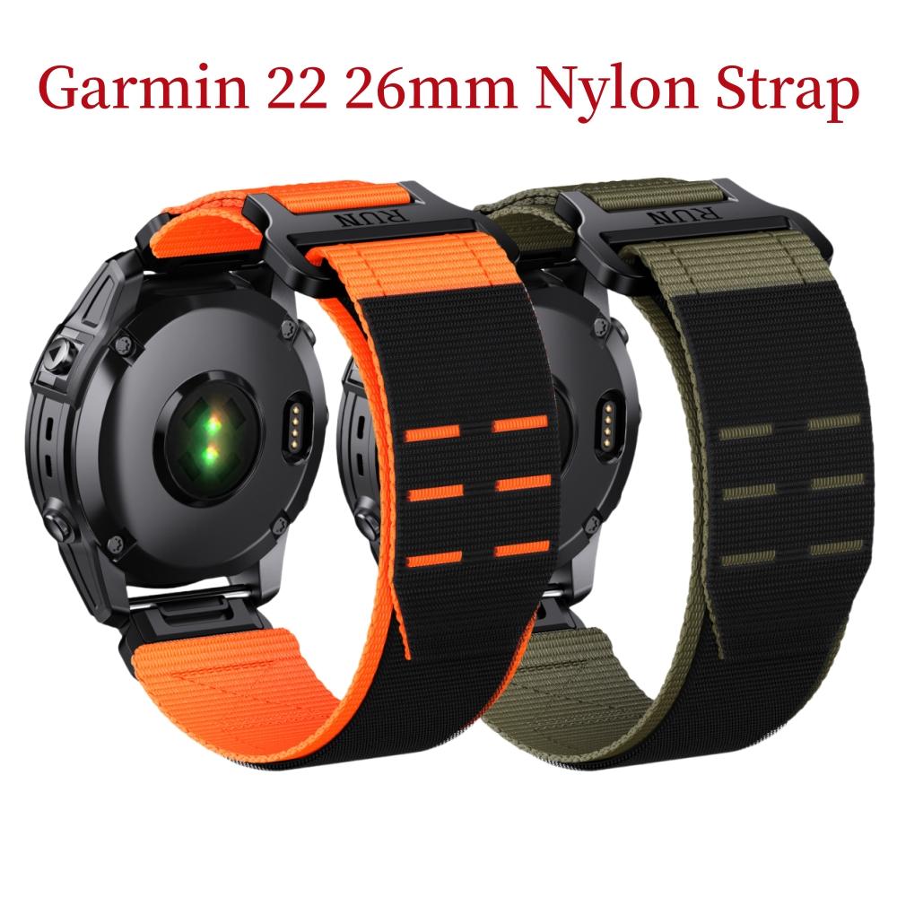 22 26mm Garmin Loop Nylon Quick Release Strap Wristband For Fenix5 5Plus 6 6Pro 7Pro Instinct 965 Watch Band Fenix5X 6X 7X Belt