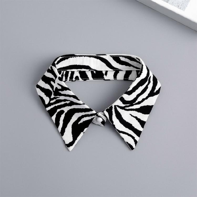 Modern Black White Striped Faux Collar Insert Detachable Collar False Lapel Blouse Collar False Collar Fashion Statement