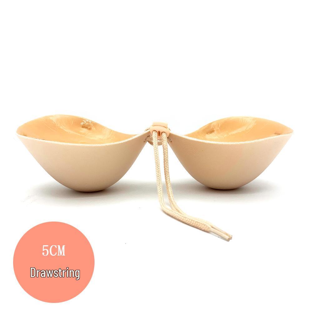 Silicone Invisible Bra: 5CM Thick Breast Enhancer Stickers for a Fuller Look—Ideal for Brides & Wedding Dresses