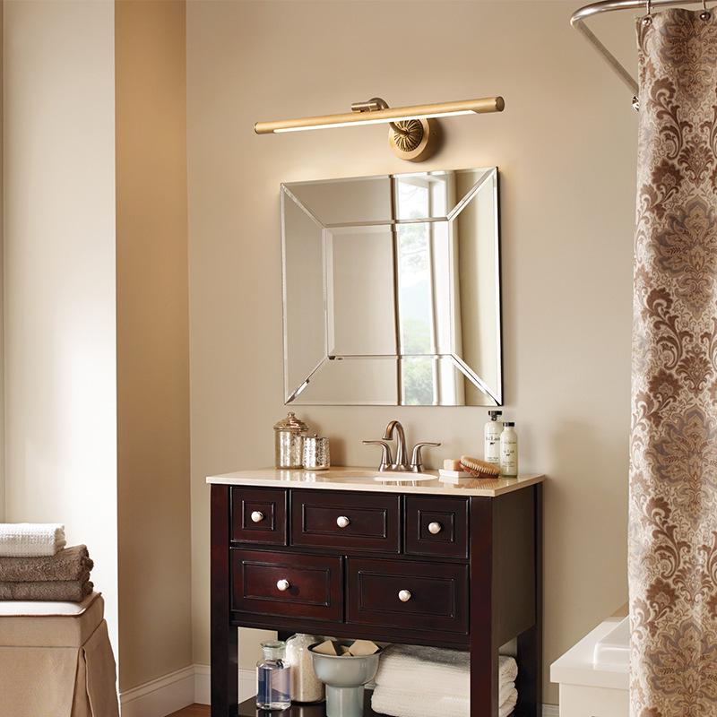 Nordic Copper Vanity Wall Light - American Retro Bathroom Design