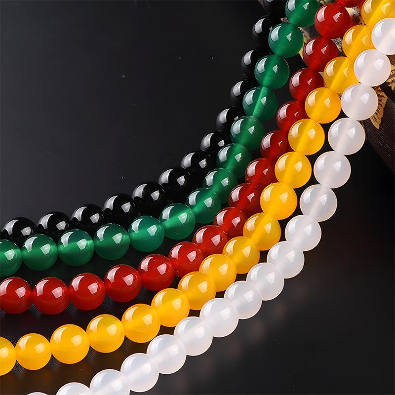 Natural Agate Beads for Handmade DIY Jewelry and Crystal Bracelet Crafting