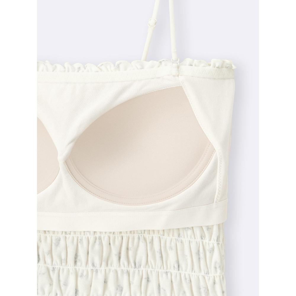 GU by Uniqlo Bra Feel Cropped Shirring Tube  Flower 