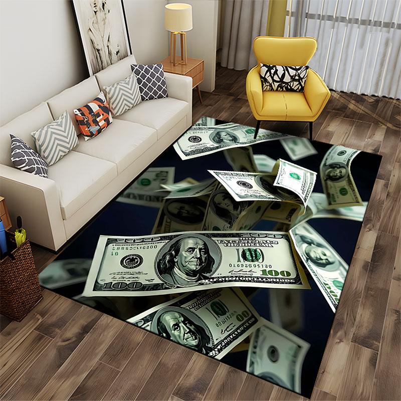 Stacked Dollar Bill Pattern suitable as a non-slip mat for the living room or bedroom sofa