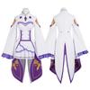 HOLOUN Zero Anime Emilia Disfraz de Cosplay Peluca Top Bordado Falda Atuendo para Convención Halloween