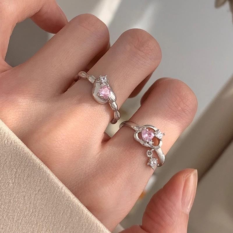 Adjustable Heart Artistic Cloud Ring For Women Stylish Copper Jewelry With Unique Design