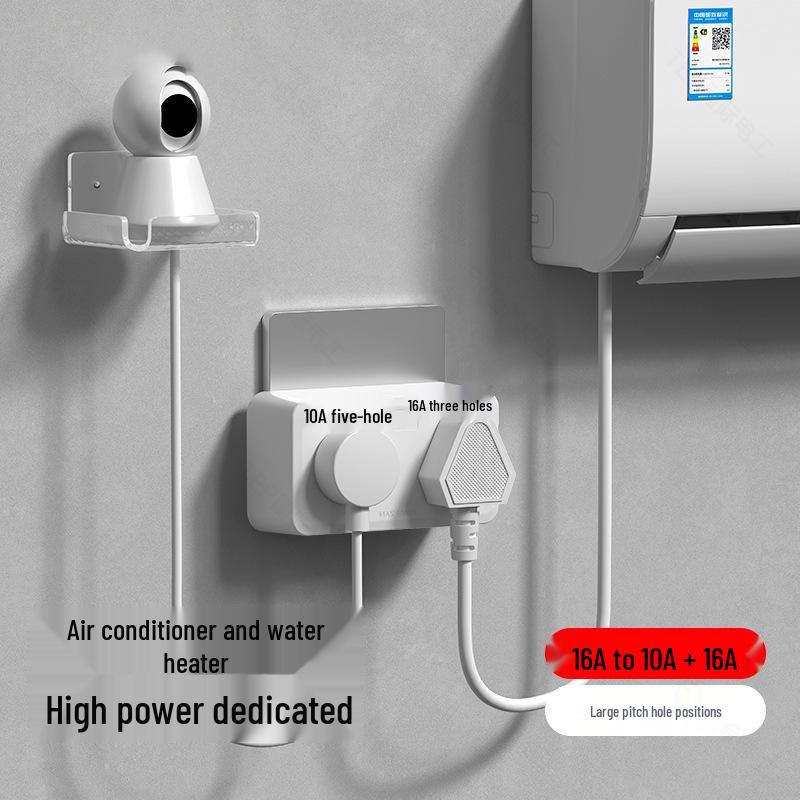 16A Wireless Power Strip with Switch - 3-Pin to 5-Pin Converter for AC and Heater