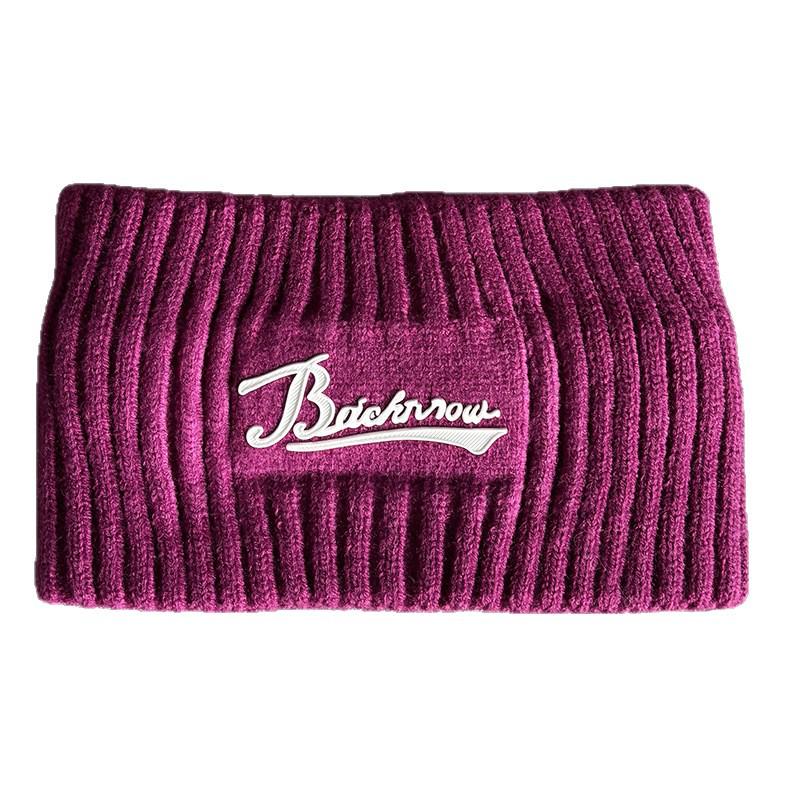 Thick Woolen Print Sport Headband - Unisex Tennis, Basketball, Badminton, Running Hairband in Korean Style