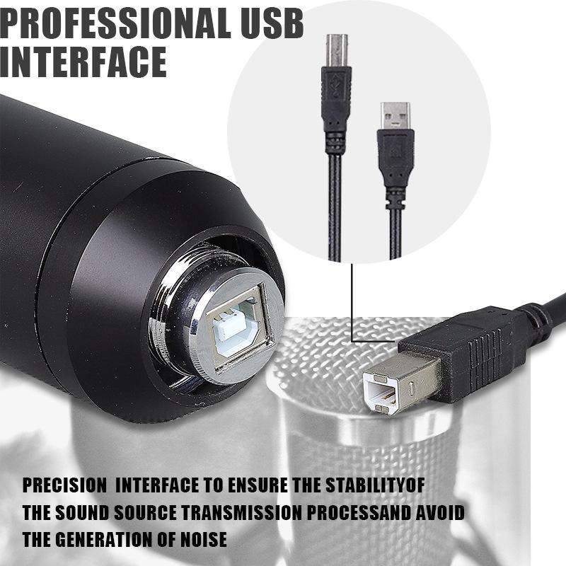 BM800 USB Condenser Microphone for Live Streaming, Mobile, and PC - Ideal for Network Anchoring and K-Song Recording