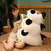 305060Cm Fatty Cat Stuffed Doll Lying 3-Color Pink Grey Brown Kitten Cartoon Animal Plush Toy Soft Comforting Present