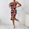 Spring/Summer 2026 Floral Slit Tank Top Dress - Sexy Women’s Fashion for Europe and America