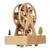 Wooden Musical Box Beech Ferris Wheel Model Handmade Music Box Gift for Christmas Birthday