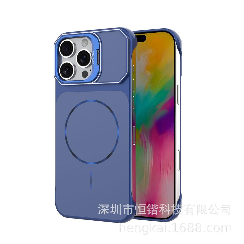 Applicable To Apple iPhone11promax Half Pack Magnetic Suction Bracket Mobile Phone Case Apple 11 Magnetic Mobile Phone Case