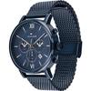Montre - TOMMY HILFIGER - 1710397 - Quartz Analogique - Cadran Sunray Bleu - Bracelet Milanais Acier 44 Mm