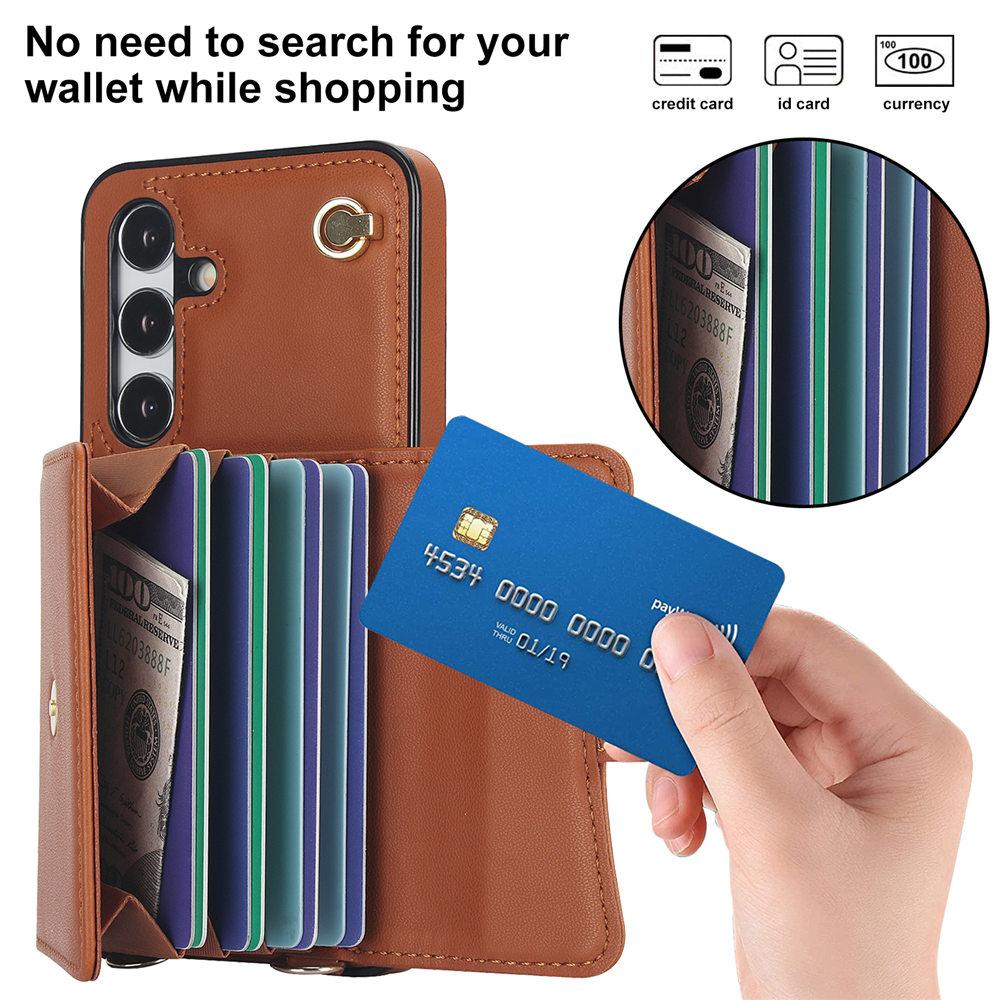 Crossbody Wallet Leather Case For Samsung Galaxy A15 A54 A14 A13 A51 A52 A53 A12 A73 A71 A50 A70 A20 Lanyard Credit Card Cover