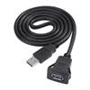 Single USB3.0 A Male To USB3.0 A Female Car Mount Extension Truck Flush USB Car Cable Motorcycle Cable Dashboard Panel Boat F8Q7