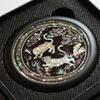 [Premium Gift] MU:DS Traditional Korean Mother-of-Pearl Compact Mirror (80mm) - "Tiger" Motif Vintage Pocket Makeup Mirror