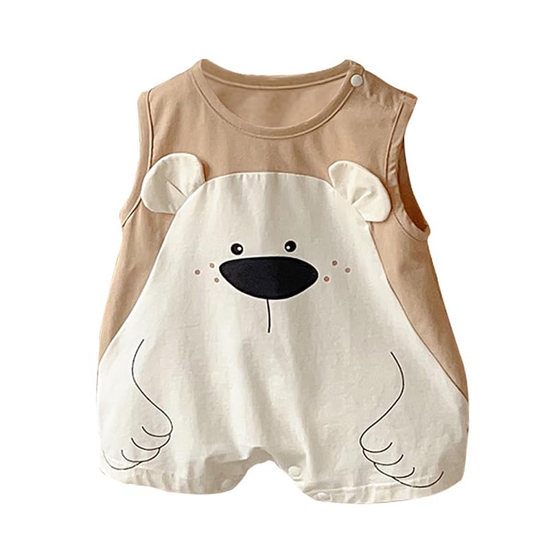 

Romper with a fluffy silhouette with bear baby Korean going 3 6 9 0 years old 73cm estimated age [mark BEAR] ears, newborn, children s clothes, бежевый