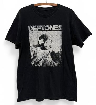 Vintage Deftones Digitales Bad Totenkopf Unisex Schwarzes Baumwoll-T-Shirt, Größe S-5XL