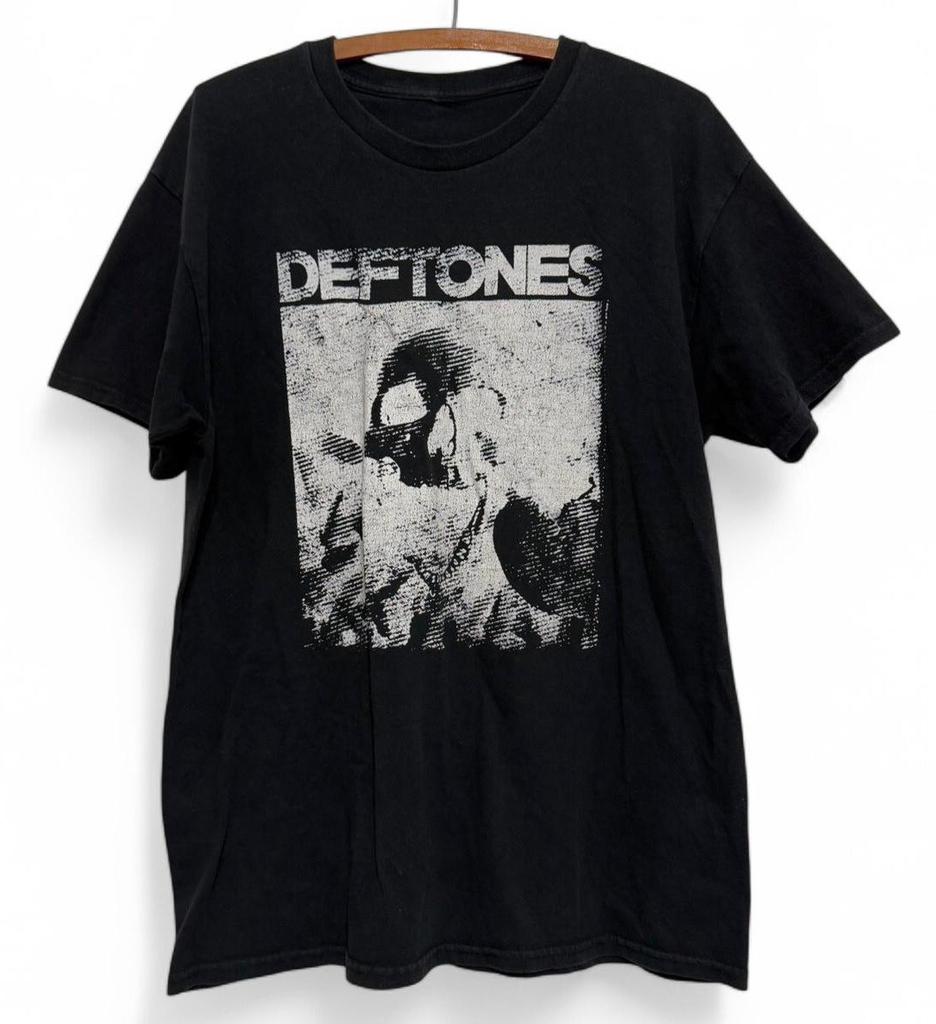 Vintage Deftones Digital Bath Skull Unisex Black Cotton T-shirt, Size S-5XL