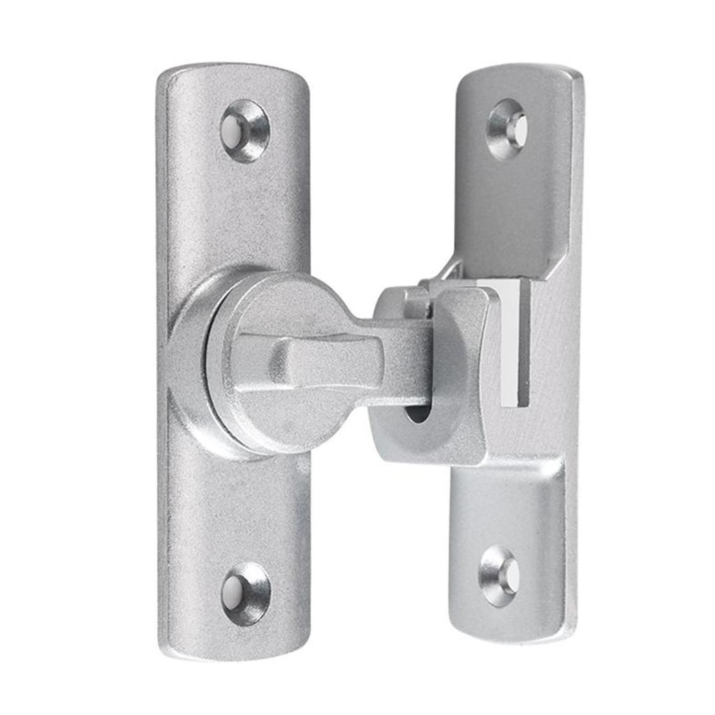 Solid Buckles Sturdy Aluminum Alloy Door Lock Without Drilling Required for Bathroom and Hotel Privacy Protective