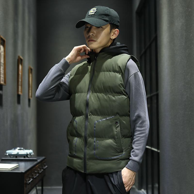 Autumn And Winter Down Cotton Korean Waistcoat Men's Loose And Thickened Men's Vest