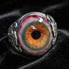 Resin Realistic Eyeball Rings Carving Patterns Realistic Bloodshot Eye Band Ring  Women