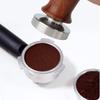 Kalibrerad Espressokaffe-tamper 30lb Fjäderbelastad Elastisk Kaffetamper Aluminium/Trä Rostfritt Stål Kaffepulverhammare