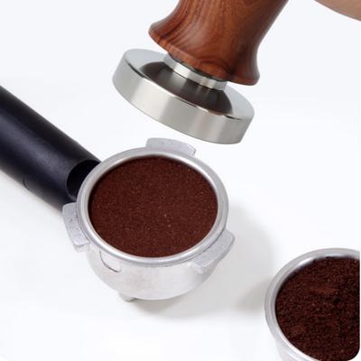 Calibrated Espresso Coffee Tamper 30lb Spring Loaded Elastic Coffee Tamper Aluminum/Wooden Stainless Steel Coffee Powder Hammer